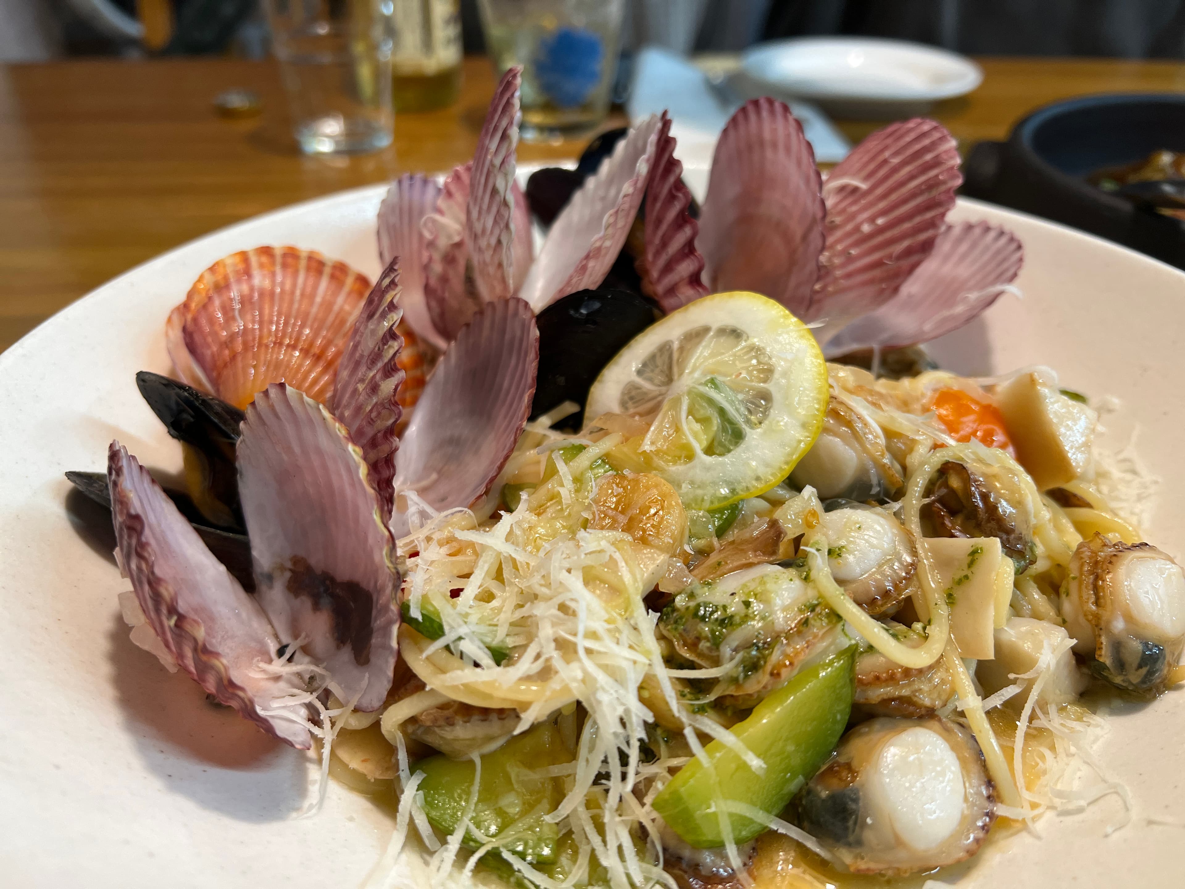 홍가리비 바질 파스타