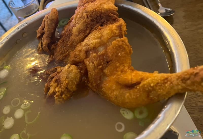 누룽지에 빠진 영계