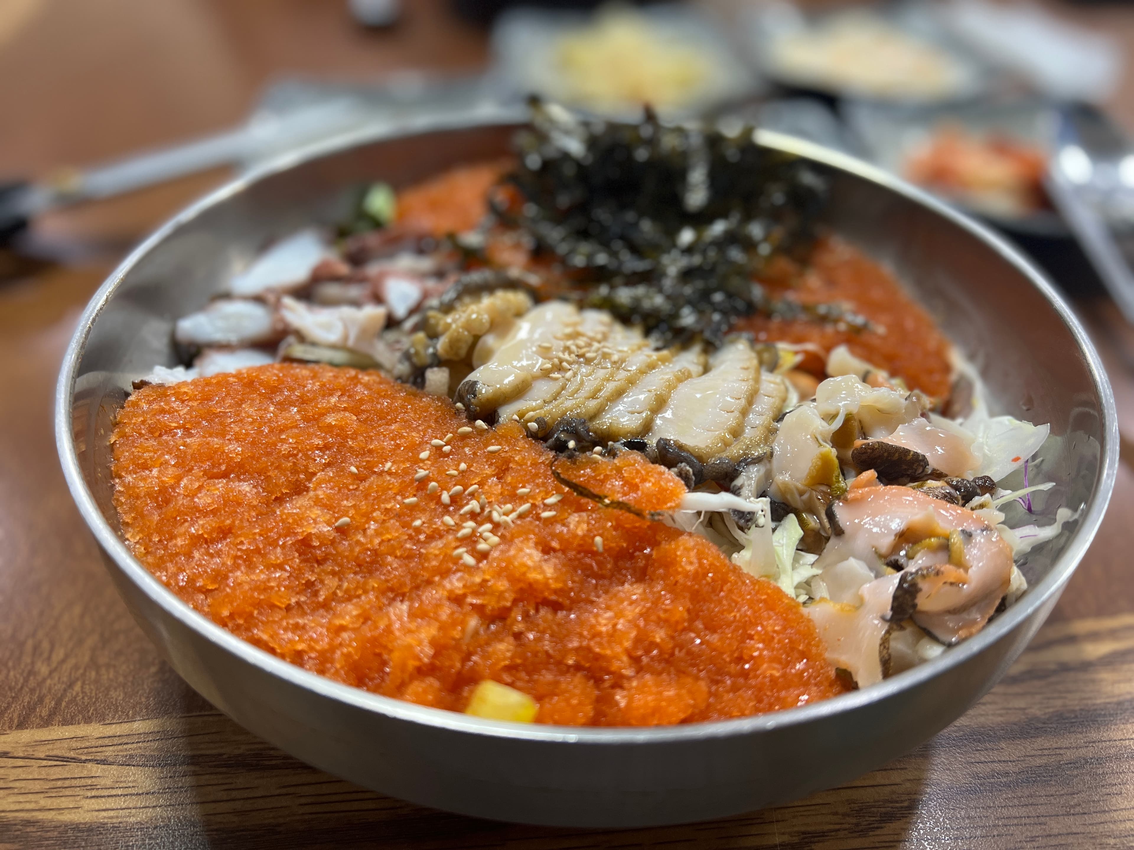 남해 전복 물회